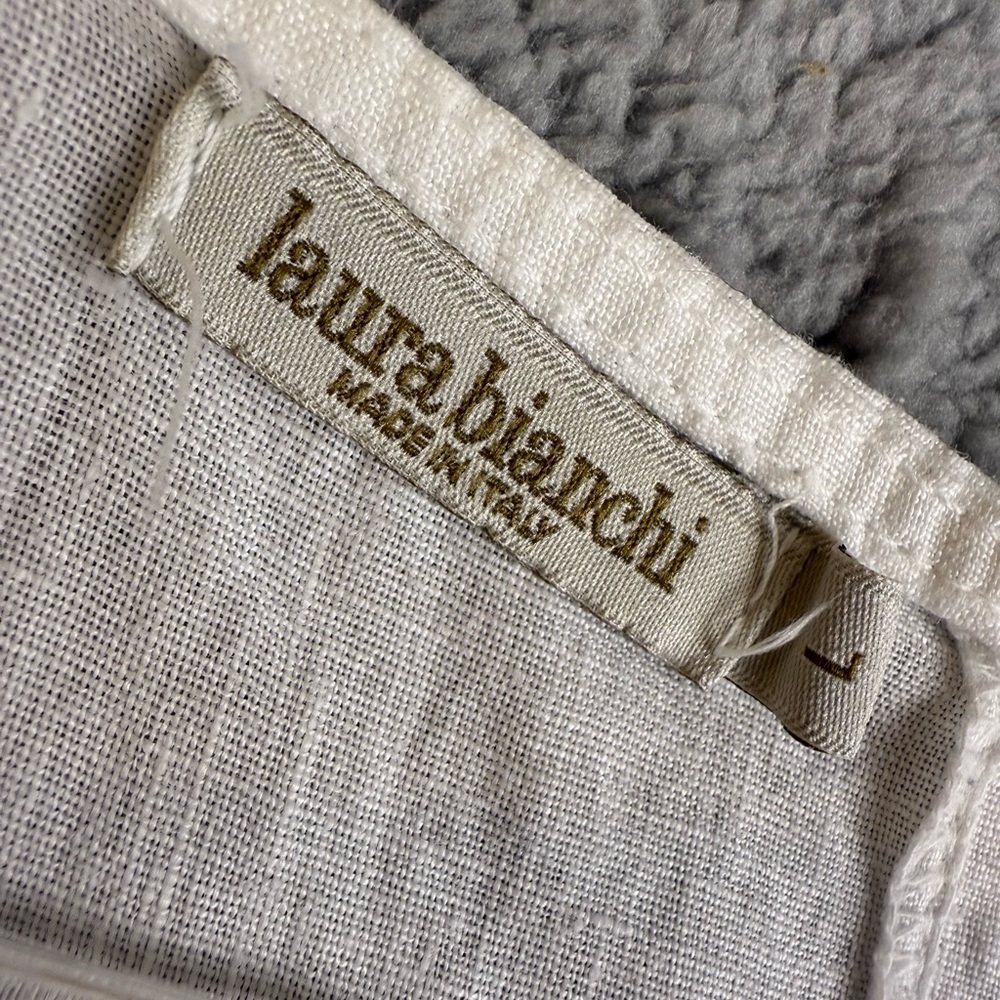 Women’s Laura Bianca Italian linen short sleeve top size L - Picture 6 of 13